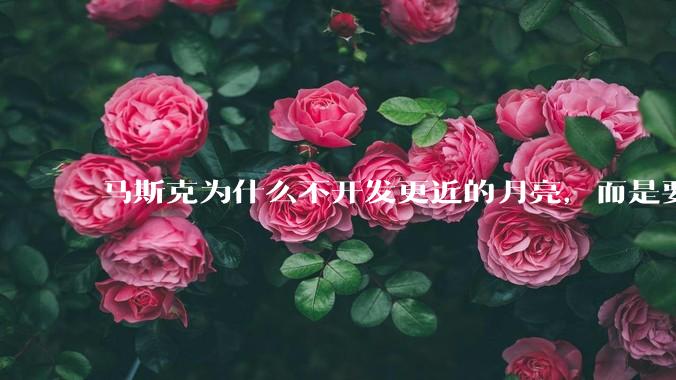 马斯克为什么不开发更近的月亮，而是要去更远的火星？