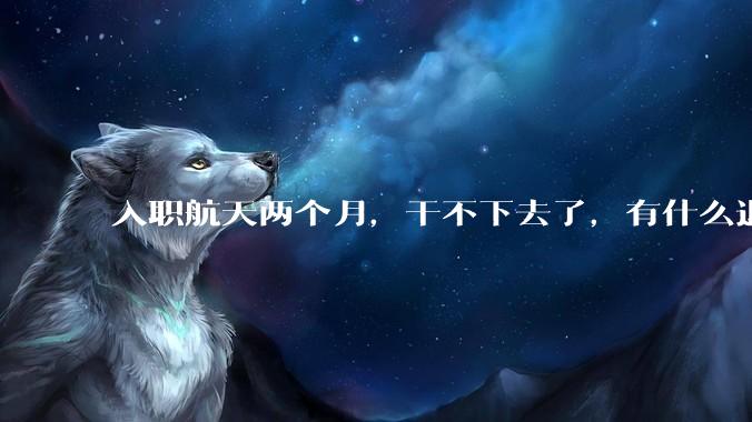入职航天两个月，干不下去了，有什么退路吗?