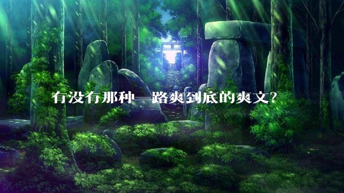 有没有那种一路爽到底的爽文？