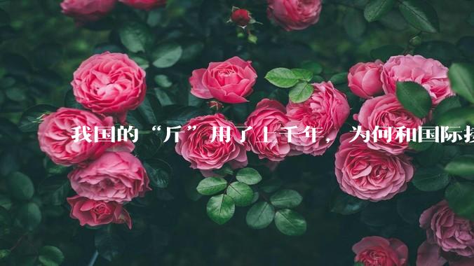 我国的“斤”用了上千年，为何和国际接轨后，恰好是500克？