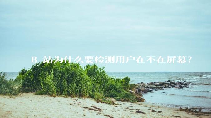 B 站为什么要检测用户在不在屏幕？